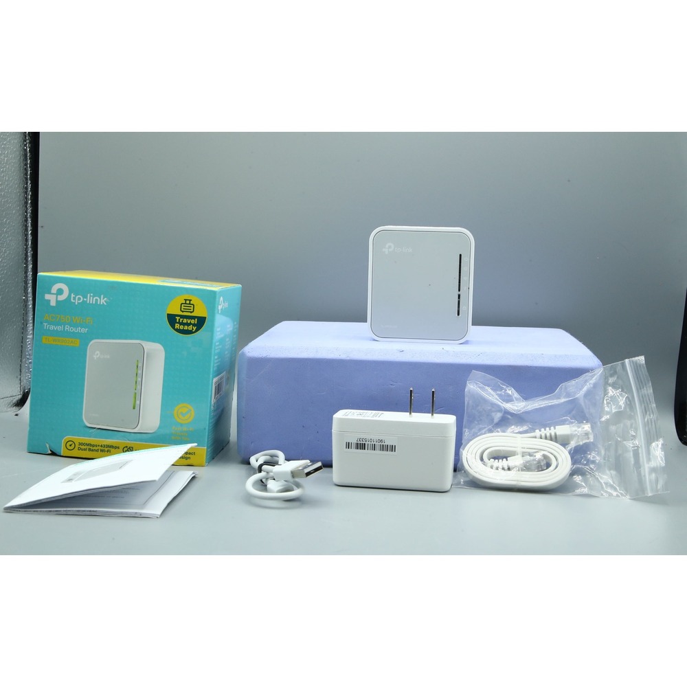 TP-Link AC750 Wireless Travel Router TL-WR902AC Dual Band Wi-Fi White Complete